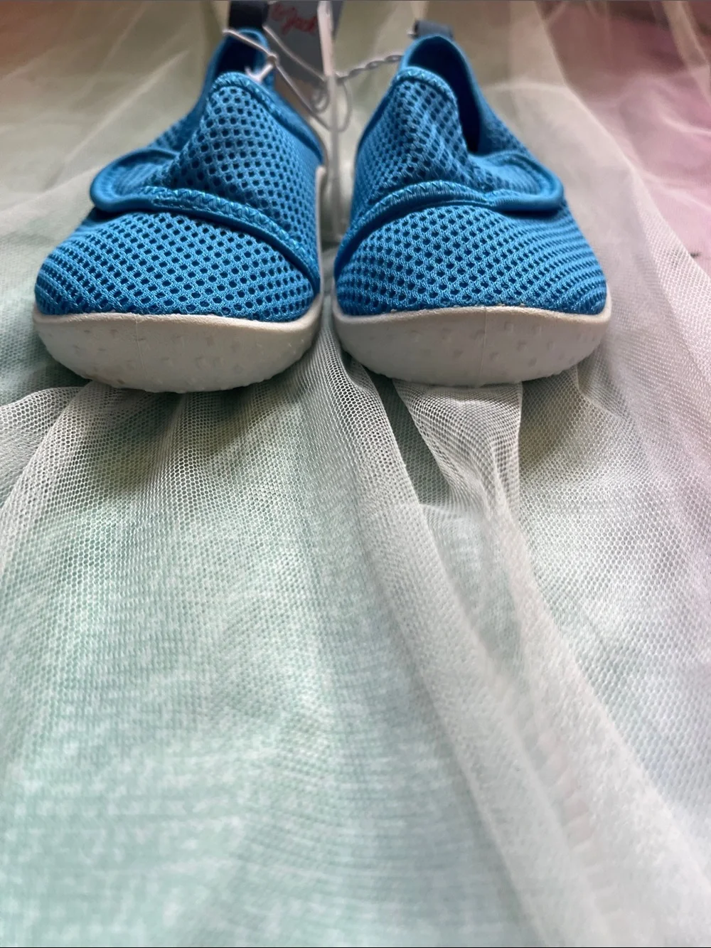 Cat & Jack Teal Mesh Hook-and-Loop Water Shoes